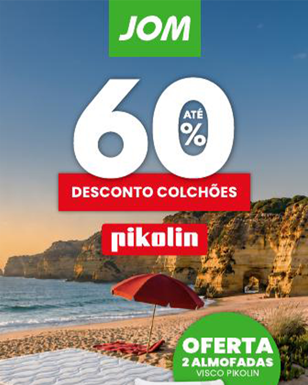 Jom desconto colchões Pikolin Braga Retail